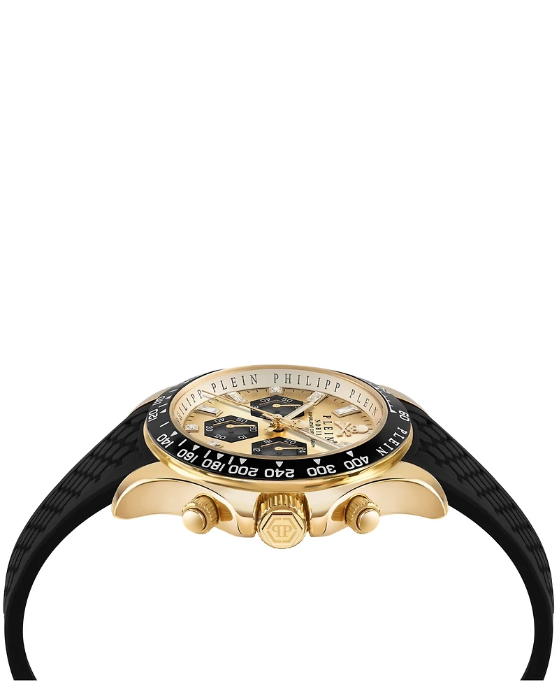 Philipp Plein Men's Black Silicone Strap Watch 43mm