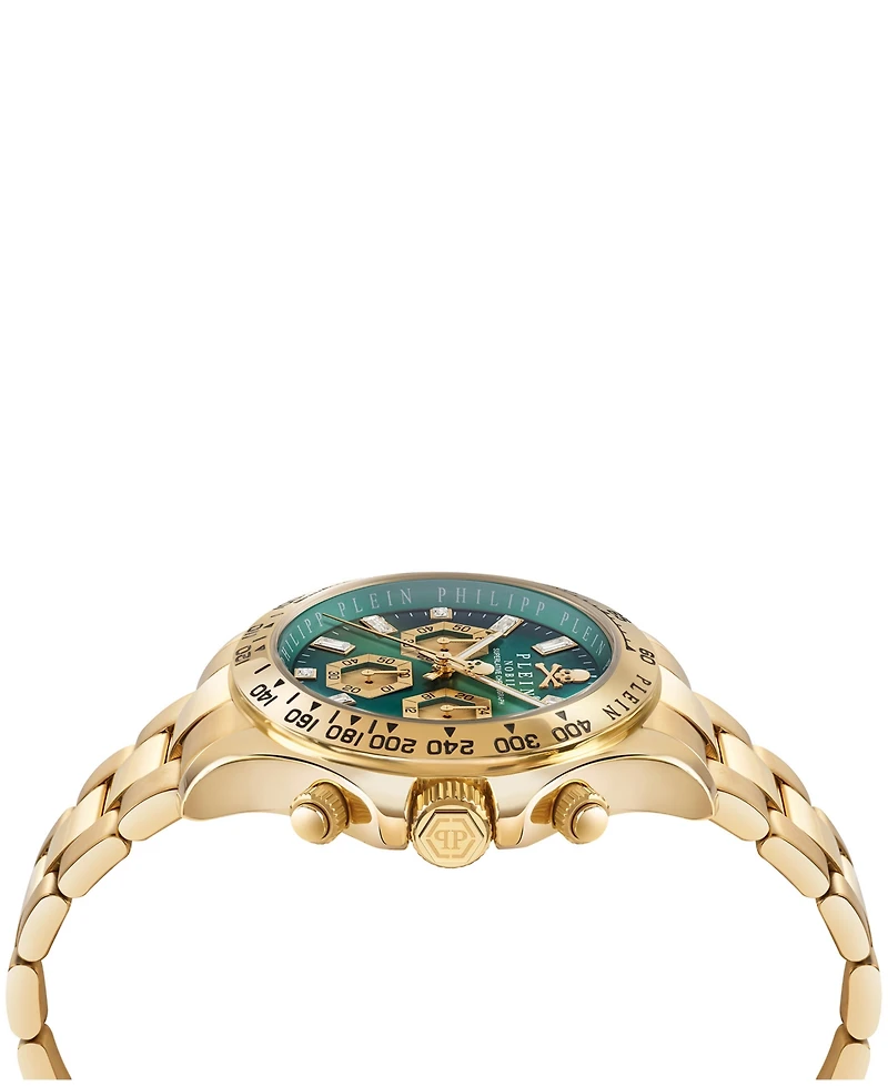 Philipp Plein Nobile Men's Ip Yellow Gold Stainless Steel Bracelet Watch 43mm