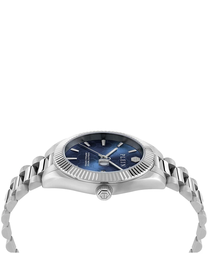 Philipp Plein Superlative Men's Silver Stainless Steel Bracelet Watch 40mm