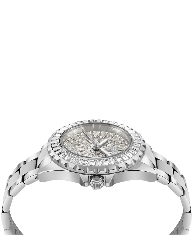Philipp Plein Heaven Women's Silver Stainless Steel Bracelet Watch 34mm