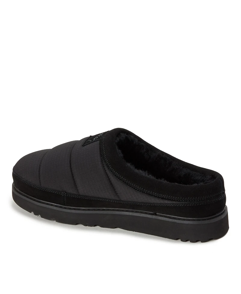 Dearfoams Men's Grafton Sport Nylon Puff Clog Water Repellent Slippers