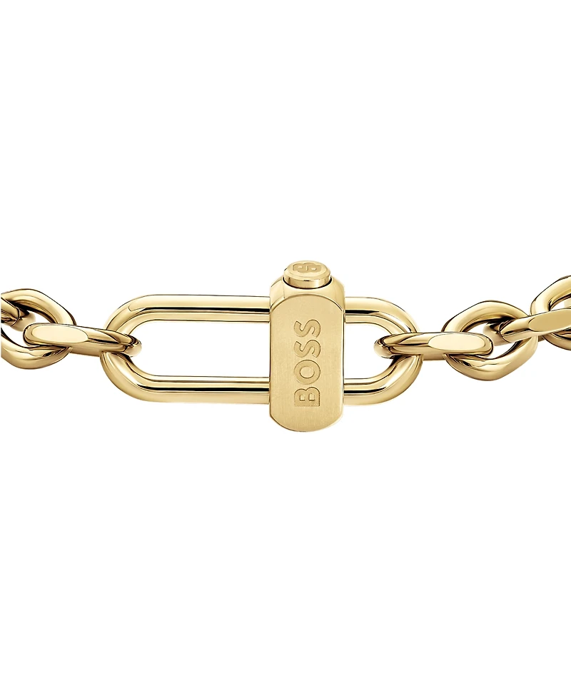 Hugo Boss Men's Ventoux Ionic Plated Thin Gold Steel Bracelet