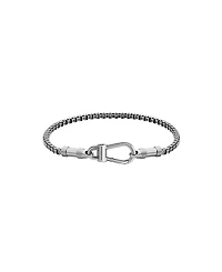 Hugo Boss Men's Liam Stainless Steel Ionic Plated Antique Silver Steel Bracelet