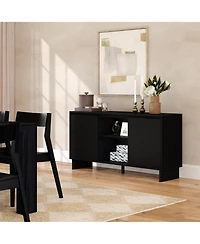 Plank+Beam Modern Tv Stand/Sideboard, 2 Door with Middle Shelf