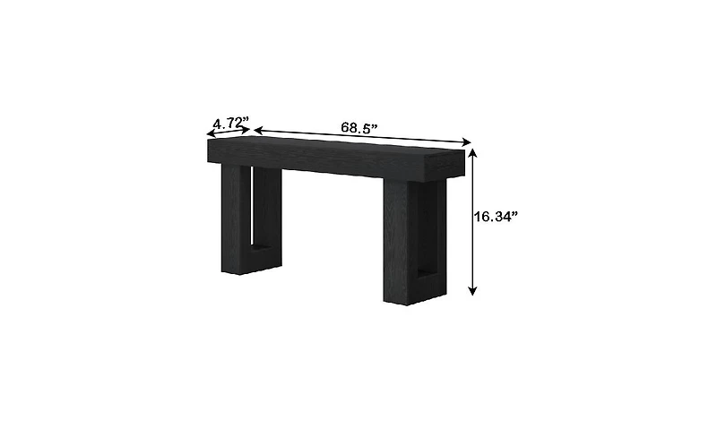 Slickblue Modern 63 Inch Sofa Table for Living Room Hallway and Entryway
