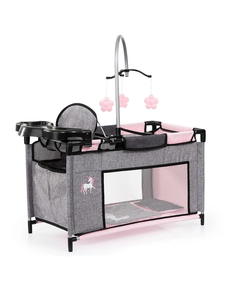 Bayer Design Multi Bed Fairy 18" Doll Bed with Integrated Highchair, Ages 3+