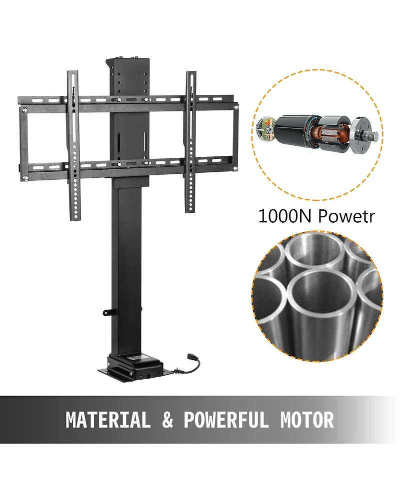 Sugift Motorized Tv Lift with Swivel Adjustable Height 28.74-68.11 in for 32-70 in TVs 154 Lbs Capacity