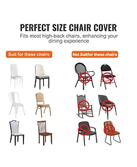Sugift 150 Pieces Stretch Spandex Folding Chair Covers Removable Washable Protective Slipcovers