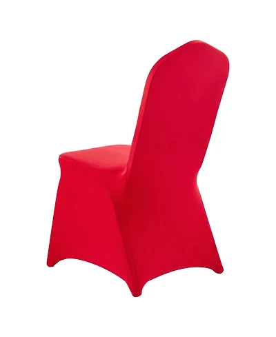 Sugift 50 Pieces Polyester Spandex Stretch Chair Covers Flat-Front Fits Up to 20.08 x 17.72 x 37.4