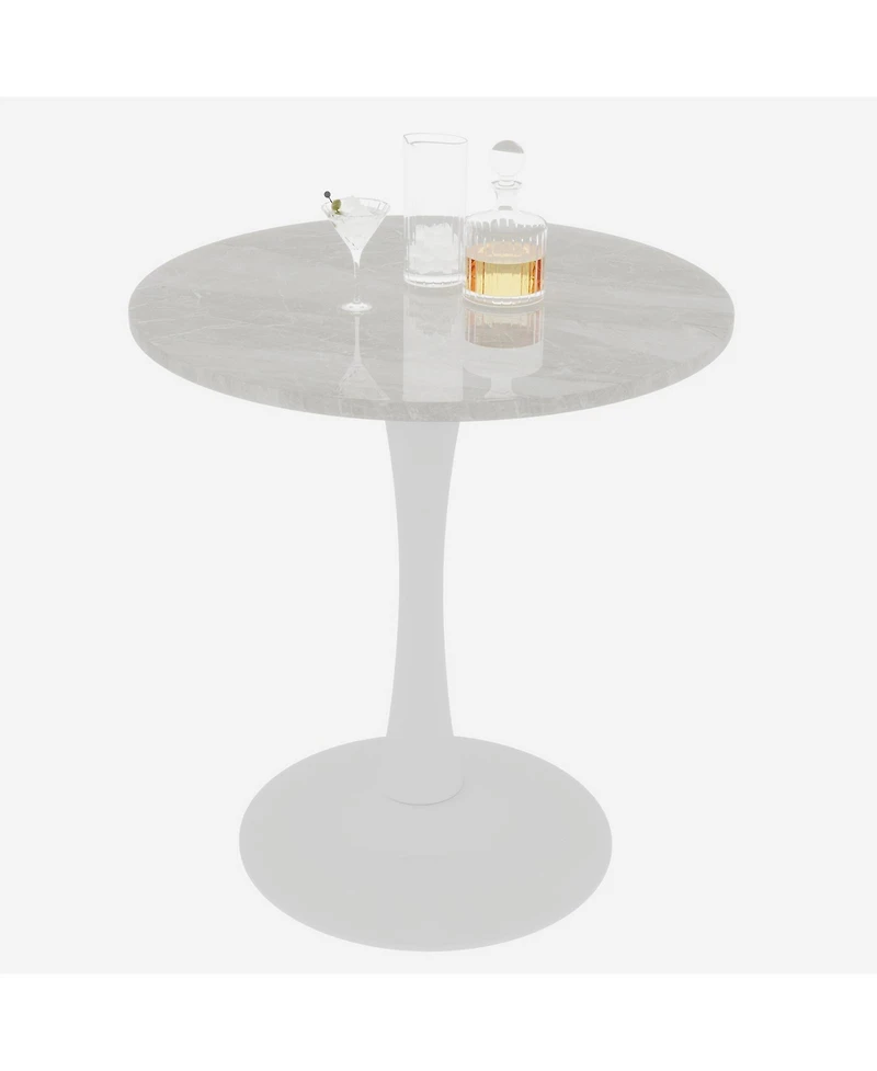 Flynama 27.6" Round Marble Vein Coffee Table, Base