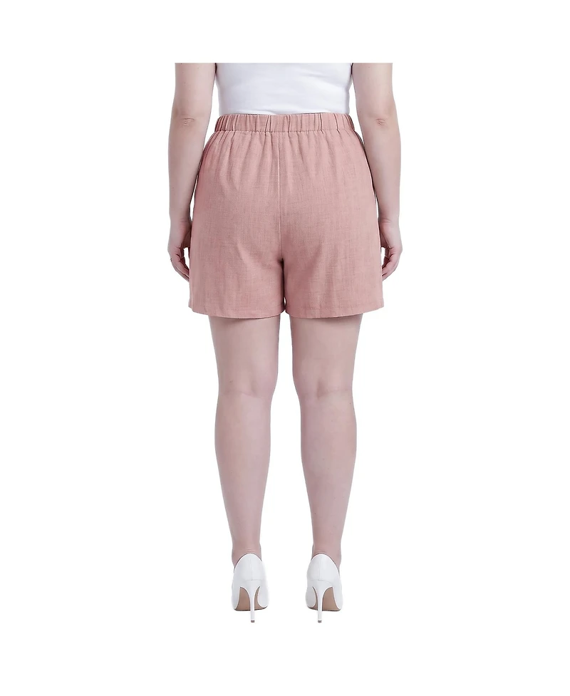 Standards & Practices Plus High-Waisted Pull-On Wide-Leg Shorts, 6" Inseam