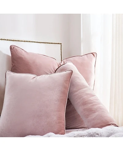 DormCo Rainha Velvet Dutch, Euro and Bolster Pillow Set