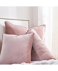DormCo Rainha Velvet Dutch, Euro and Bolster Pillow Set