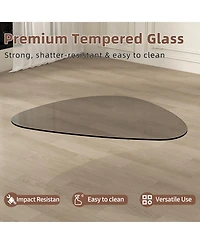 Flynama Mid Century Modern Glass Coffee Table