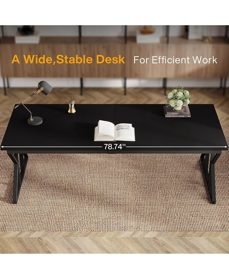 Tribesigns 78.74" Industrial Executive Desk