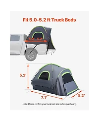 Sugift Pickup Truck Bed Tent for 5.0-5.2 feet Beds PU2000mm Waterproof 2-3 Person with Storage Bag