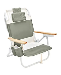 SUNNYLiFE Deluxe Beach Chair: Seagrass Sage Block