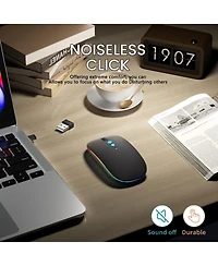 Lofree Rechargeable Wireless Quiet-Click Mouse Compatible with Pc/Mac