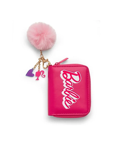 Barbie Script Kids Zip Wallet with Pom Charm