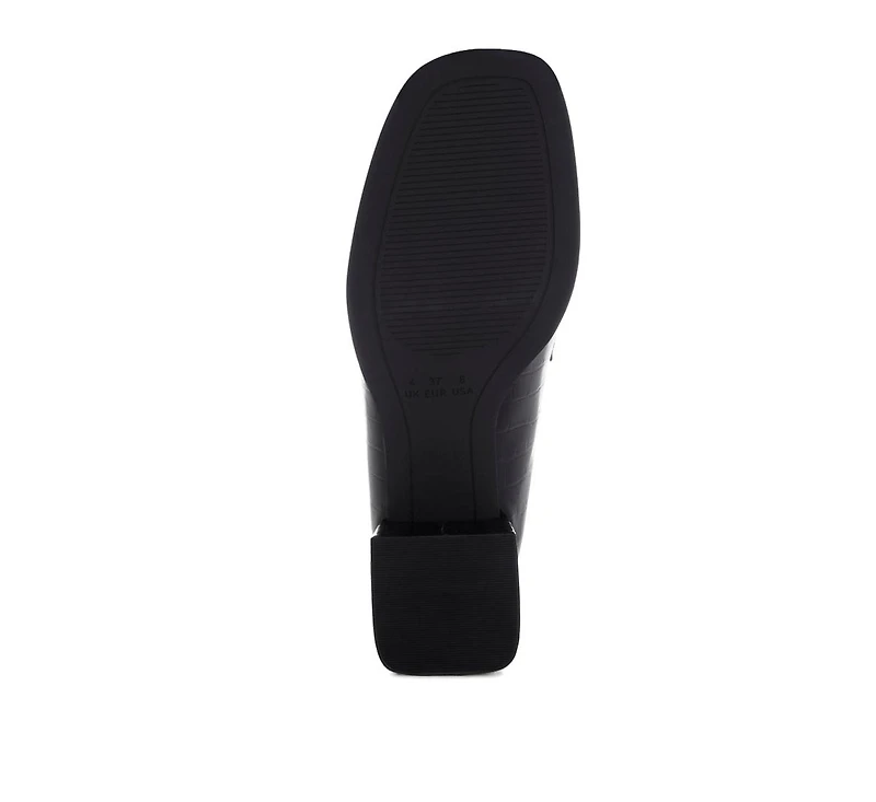 London Rag Women's Pitaka Block Heel Penny Strap Loafers