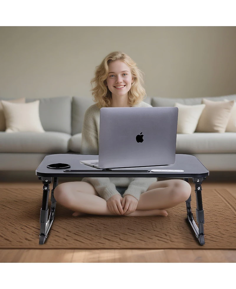 Gnuadz Laptop Desk Bed Adjustable Foldable Portable Drawer Cup Holder Tray
