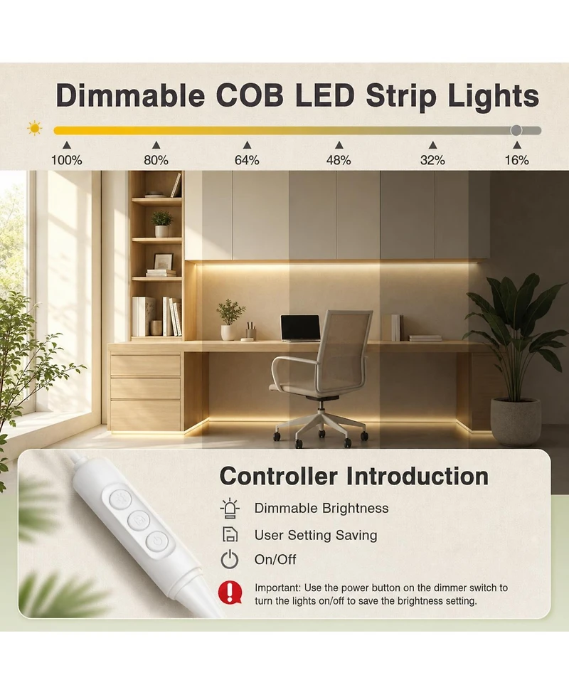 Lofree Usb Cob Led Flexible String Light, Set of 2