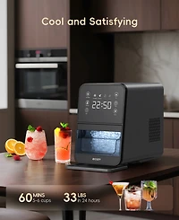 Ecozy Chillio Nugget Ice Maker, 40 lbs/Day, Tds Display, Self-Cleaning