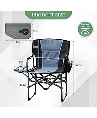 GarveeLife Folding Aluminum Director Chair 400 lbs Capacity Camping Chairs