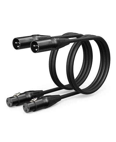 Lofree Balanced Low-Noise Xlr Microphone Cable, 10 ft., 2-Pack