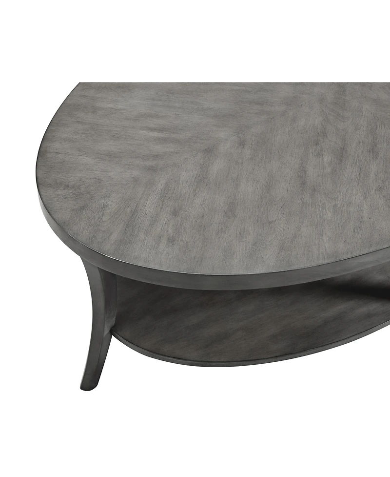 Flynama 48" Oval Coffee Table with Shelf