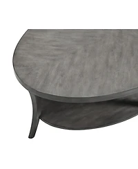 Flynama 48" Oval Coffee Table with Shelf