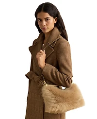 Lauren Ralph Lauren Shearling Small Blaike Shoulder Bag