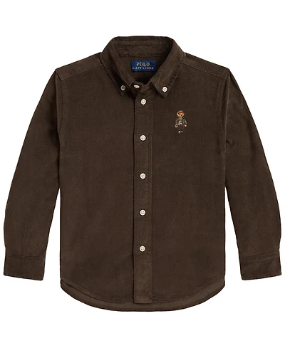 Polo Ralph Lauren Boys' 2T-7 Bear Cotton Corduroy Shirt