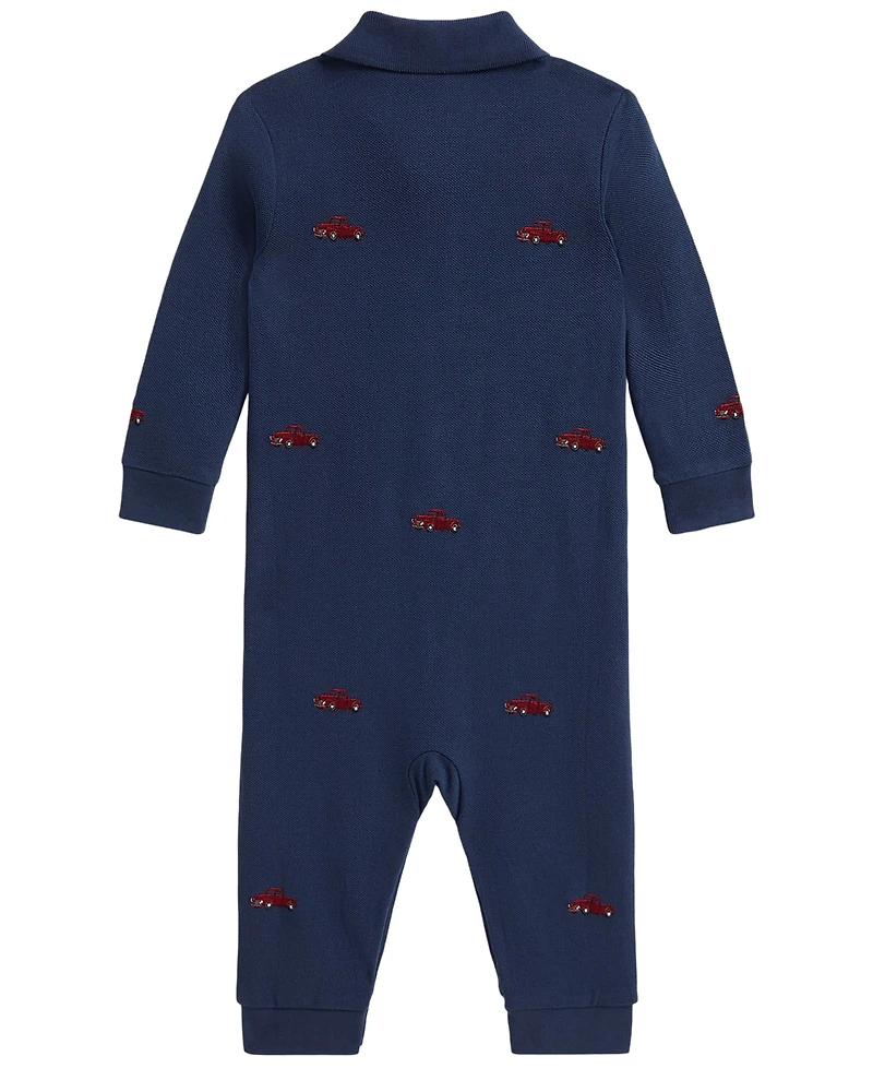Polo Ralph Lauren Baby Boys' Truck-Embroidered Cotton Coverall