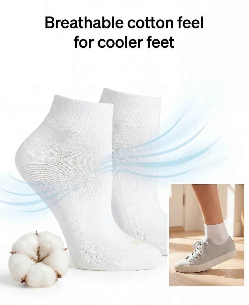 Hue Women's Quarter Top 6 Pack Socks