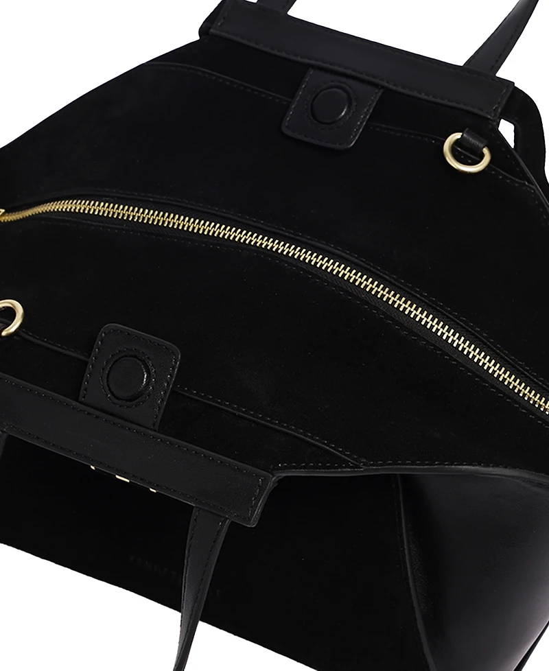 Kenneth Cole Detachable Leather Small Crossbody Satchel Handbag