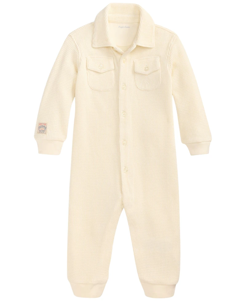 Polo Ralph Lauren Baby Boys' Waffle-Knit Coverall