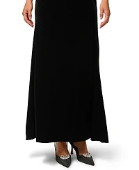 Adrianna Papell Women's Pearly Collar Velvet Halter Gown