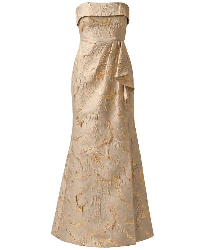 Adrianna Papell Women's Strapless Mermaid Metallic Dress