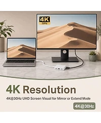 Lofree 14-in-1 Usb-c Dual Monitor Docking Station for Pc/Mac
