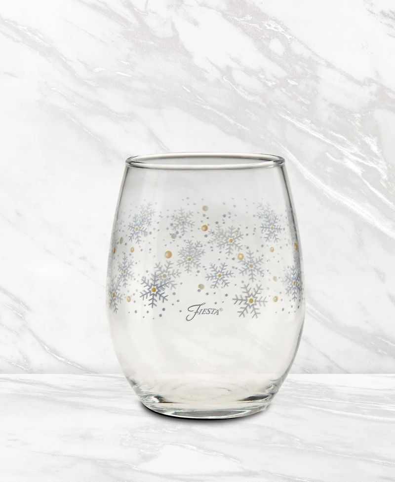 Fiesta Snowflakes Stemless Wine Glasses, Set of 6, Exclusively at Macy's