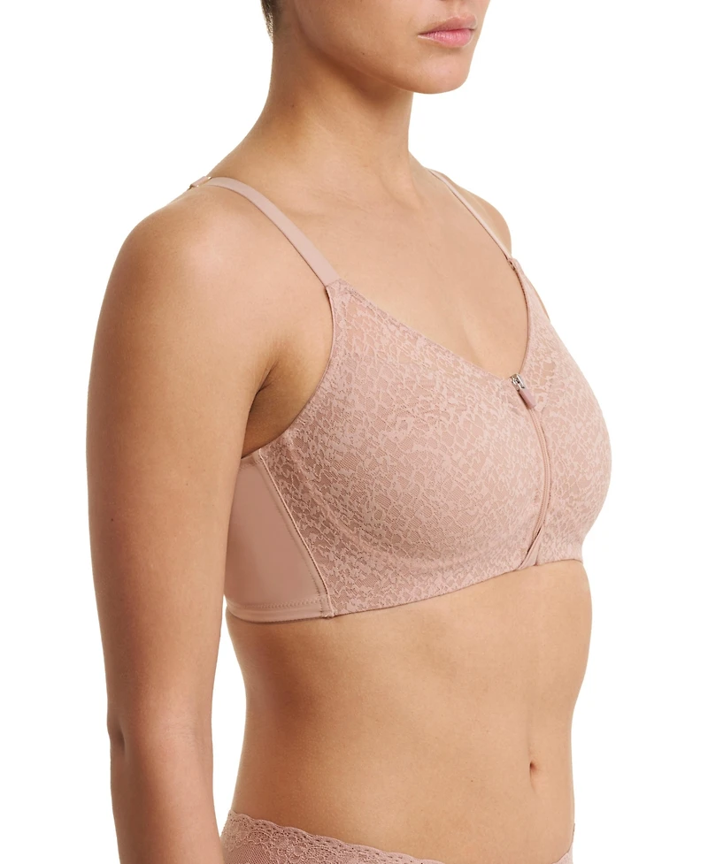Natori Women's Pretty Smooth Zip Front Pocketed Mastectomy Wireless Bra