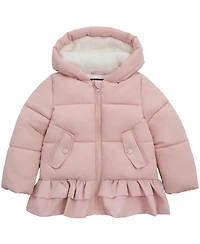Rokka&Rolla Toddler Girls Rosie Fleece-Lined Ruffle Puffer Coat 2T-5T