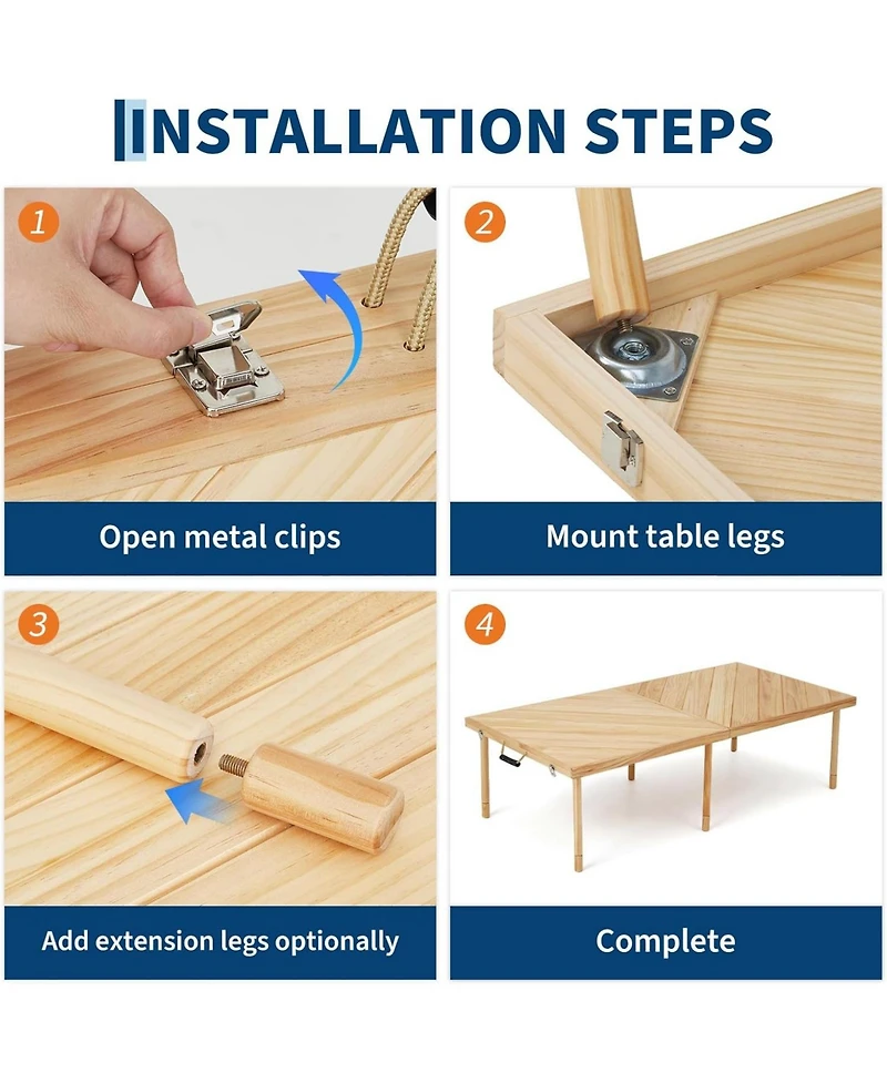 60"x30" Wood Folding Picnic Table