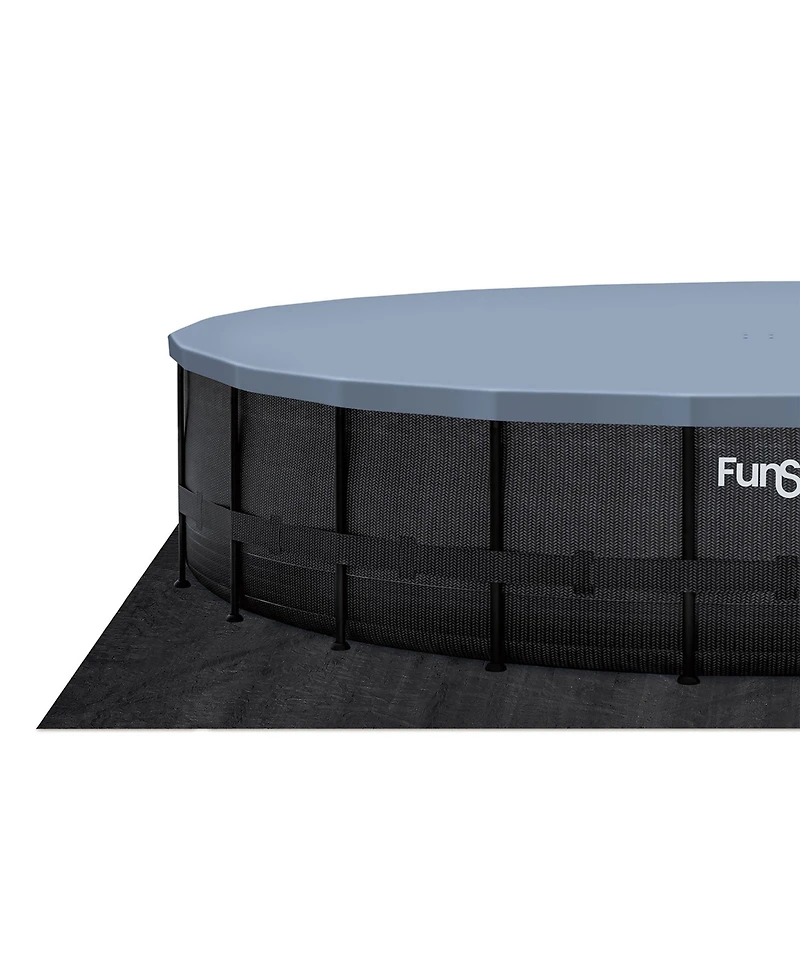 Funsicle 24' x 52" Oasis Designer Outdoor Above Ground Pool, Dark Chevron Rattan