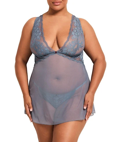 Adore Me Plus Nedda Babydoll Lingerie