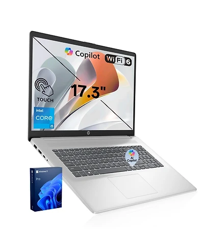 Hp Essential 17.3" Touchscreen Business Laptop, Intel Core i5-1335U, Intel Iris Graphics, 16GB DDR4, 1TB Ssd, Wi-Fi 6, Windows 11 Pro, Silver