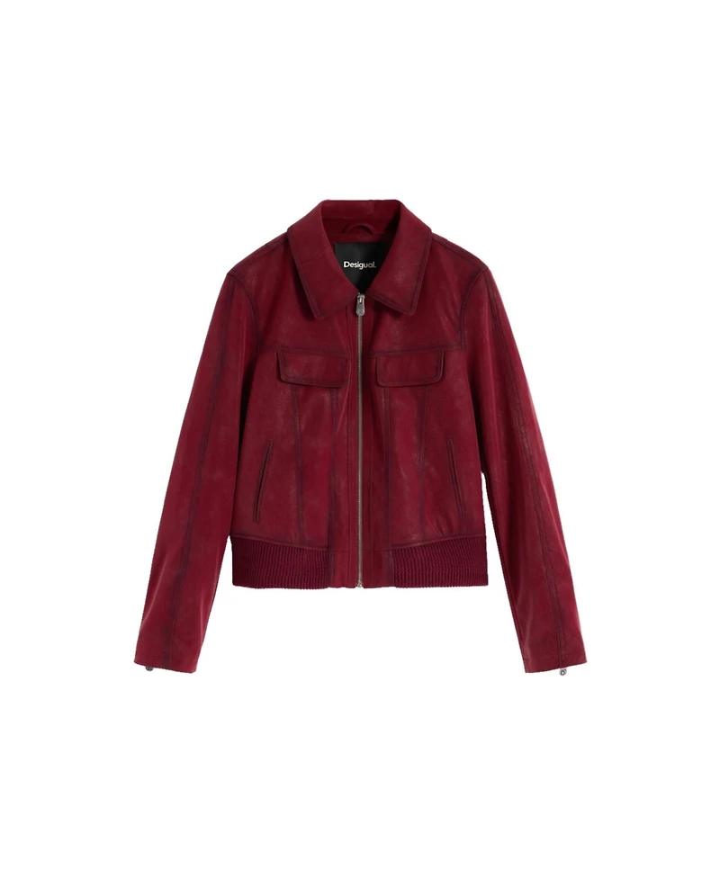 Desigual Women's Jacket Leather Effect