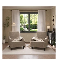 Set of 2 Chenille Accent Chairs