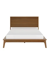 Plank+Beam Linea Tambour Queen Bed, Pecan